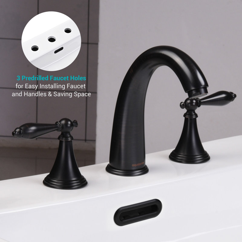 White Ceramic Rectangular Wall-Mount Vessel Sink