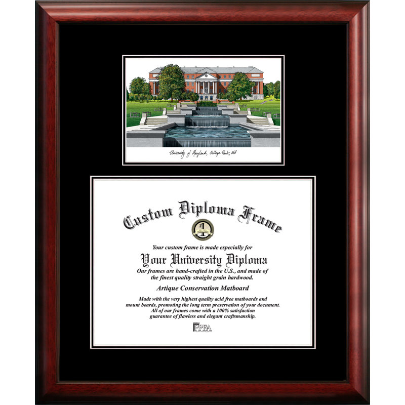 Cadre de diplôme terrapins diplomate maryland NCAA