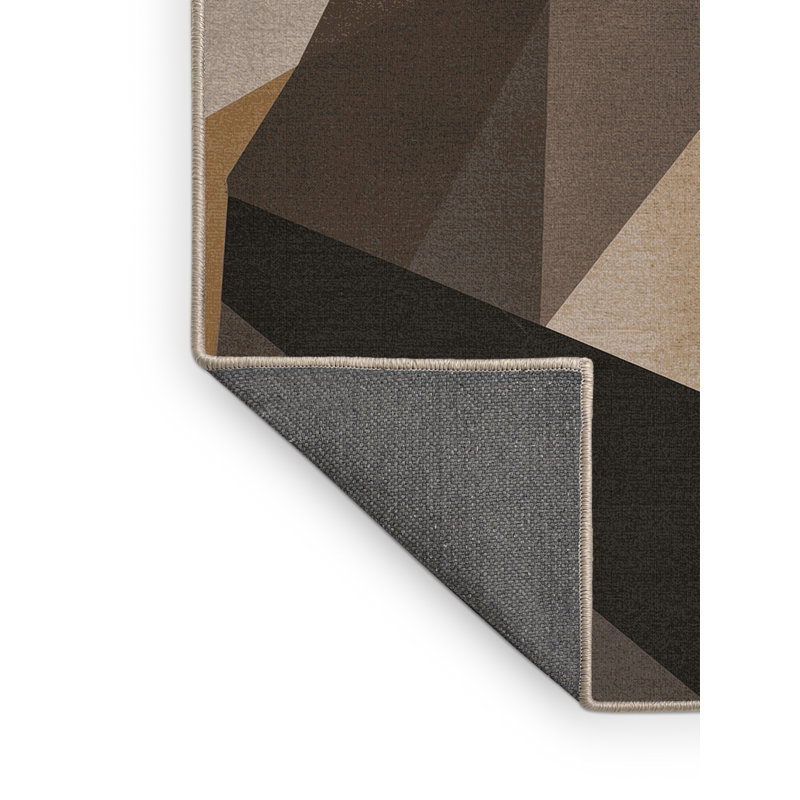 Tapis beige en peluche beige, 7 x 10