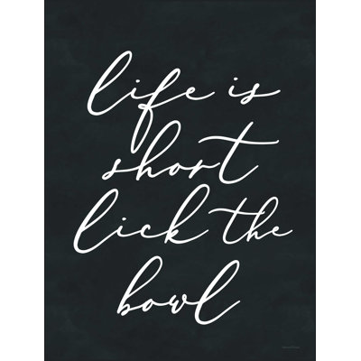 «Lick The Bowl» par Lettered & Lined - reproduction d'art sur toile tendue