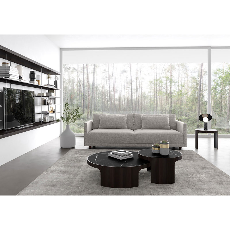 Caliann Solid Wood Nesting Coffee Table, Black