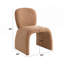 Chaise d'appoint en tissu brun (ensemble de 2)