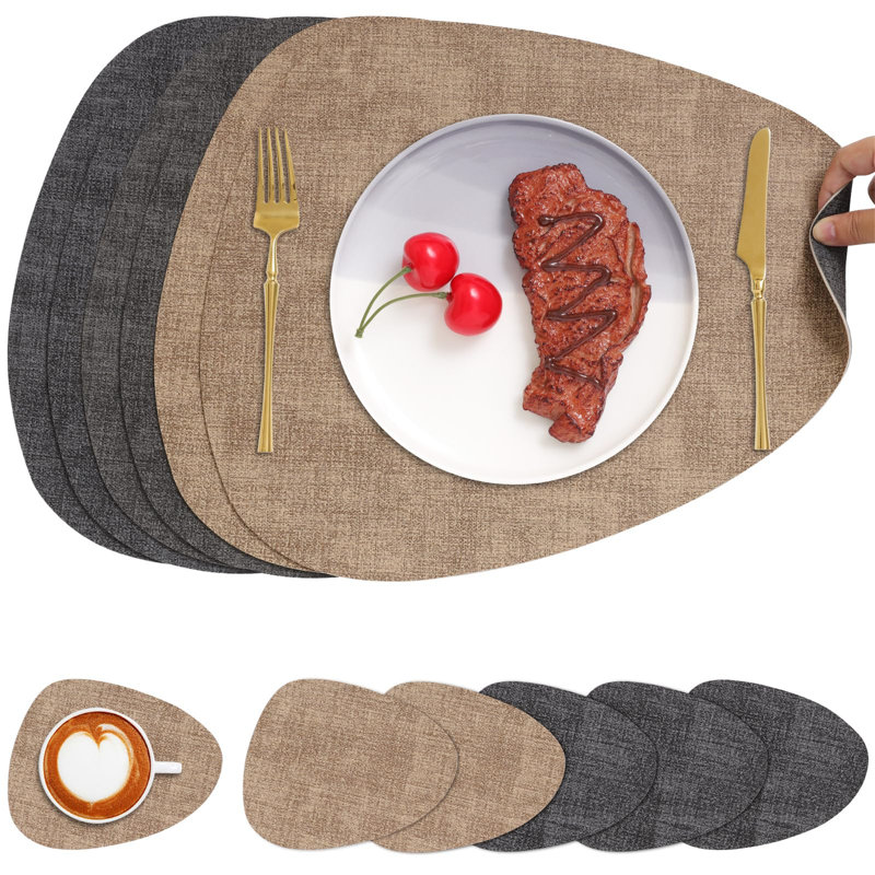 Caithlin Polyvinyl Chloride Placemat And Coaster Set