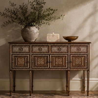 Console en nacre et bois Manali