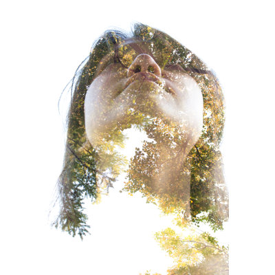 Double Exposure Portrait by LUMEZIA - Wrapped Canvas Print