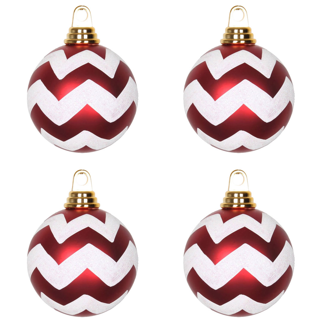 Matte Chevron Ball Christmas Ornament The Holiday Aisle® 
