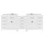 Meuble-lavabo double 93 po avec plateau en marbre Slagelse-565649287-565544014