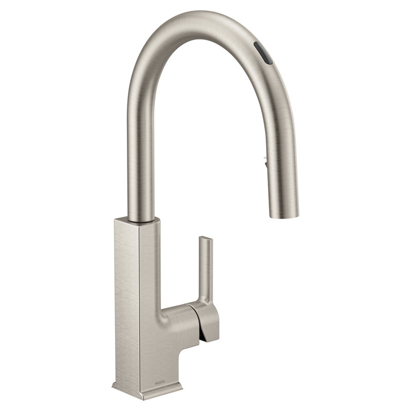 STo Smart Touchless Single Handle Kitchen Faucet with Wave and Accessories, Spot Resist Stainless