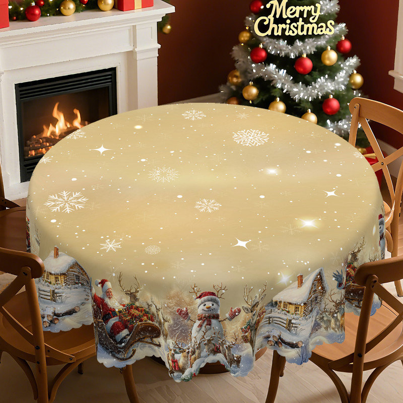 Nappe en polyester lavable jaune