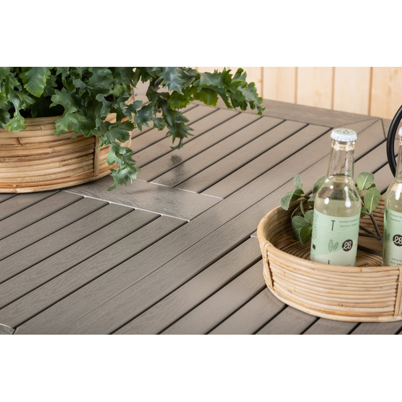 Jayesh Rectangular Extendable Outdoor Dining Table , cm W cm D, Black, H74 x L224 x W100cm