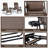 Zero Gravity Chair Set With Side Table, Folding Reclining Chair With Cupholders & Pillows, Adjustable Lounge Chair For Pool, Backyard, Lawn, Beach, Brown-1686830421