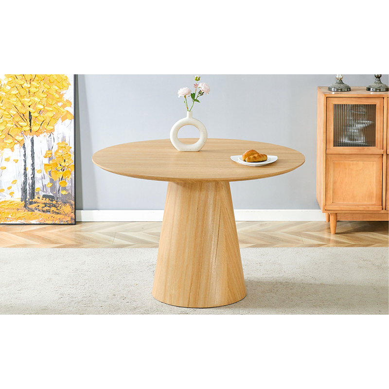 Table de salle à manger moderne et minimaliste en bois aggloméré à texture de bois. Le bureau d'ordinateur. La table de jeu. Convient pour la salle à manger, le salon, la terrasse et la cuisine. 47 * 47 * 30