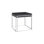 Burnt Cube Side Table, Chamcha Wood, Stainless Steel Base