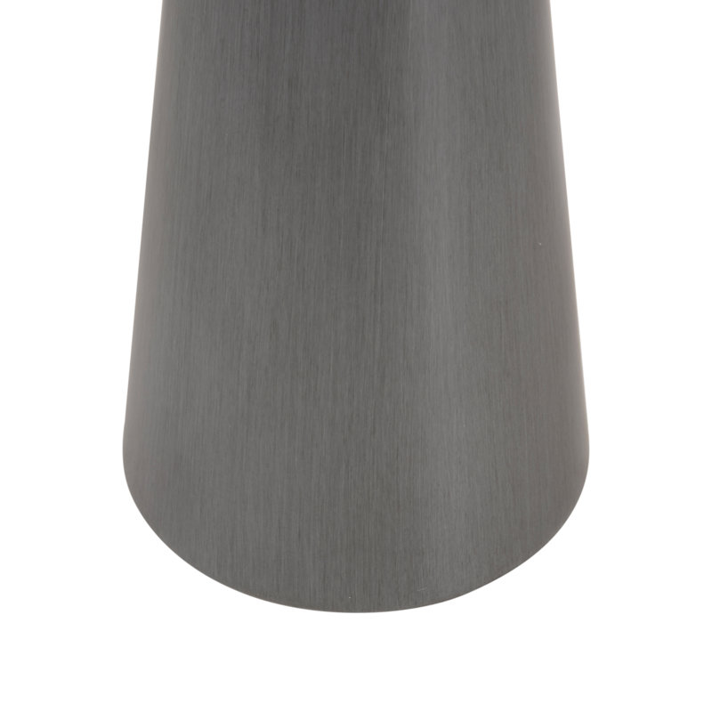 New York Glass End Table, Dark Gray Top/Gray Wash Base