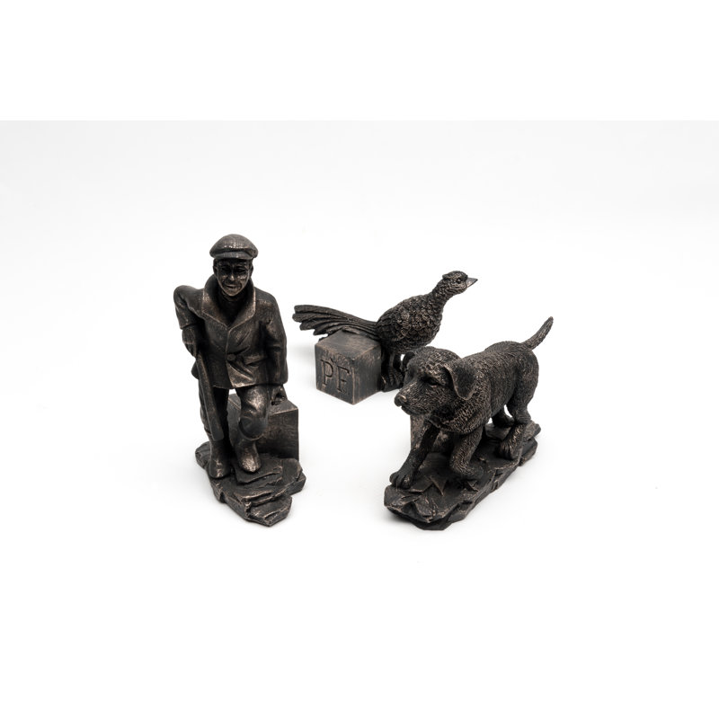 Pieds de jardinière Border Terrier couleur bronze dans une boîte cadeau