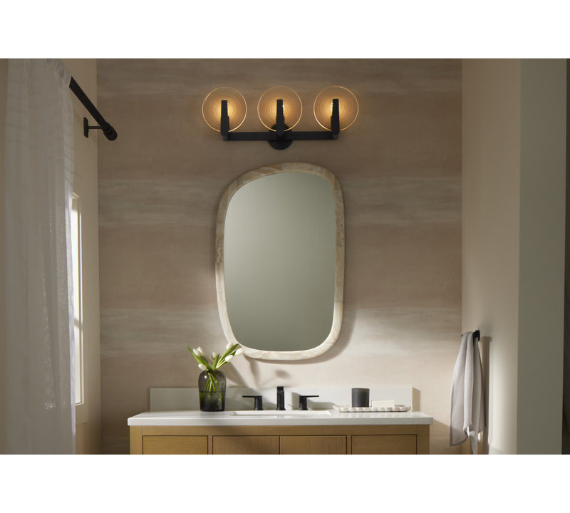 Hint Sconce, Matte Black, 10.5"H x 28"W x 10.83"D, 3 Lights