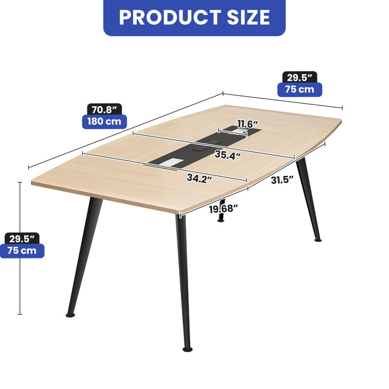 Table de conférence avec station de charge