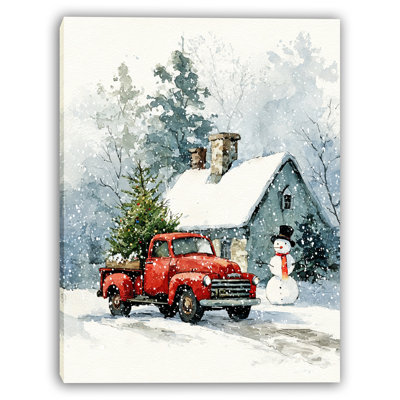 Art mural sur toile rouge