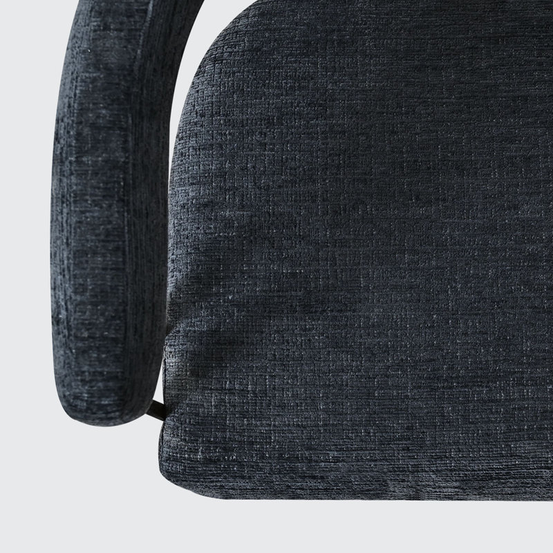 Tabouret de comptoir 25 "en chenille 25" (ensemble de 4), Noir