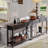Table With 3 Drawers, Rustic Entryway Table, Na...