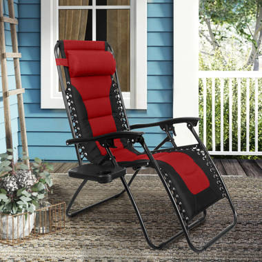 Mudssir Reclining Zero Gravity Chair with Cushion Arlmont & Co. Color: Black