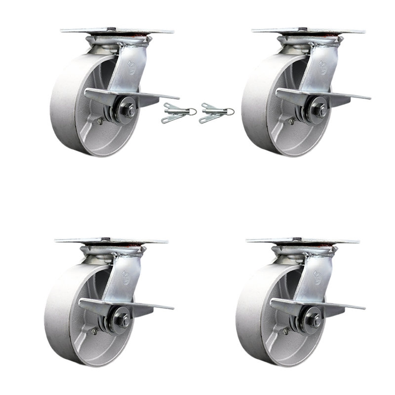 4-Piece Semi Steel Caster Set
