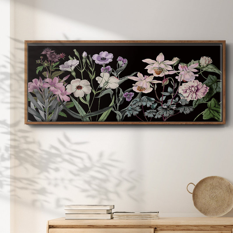 Garden Array- Framed Canvas, 24" H x 60" W