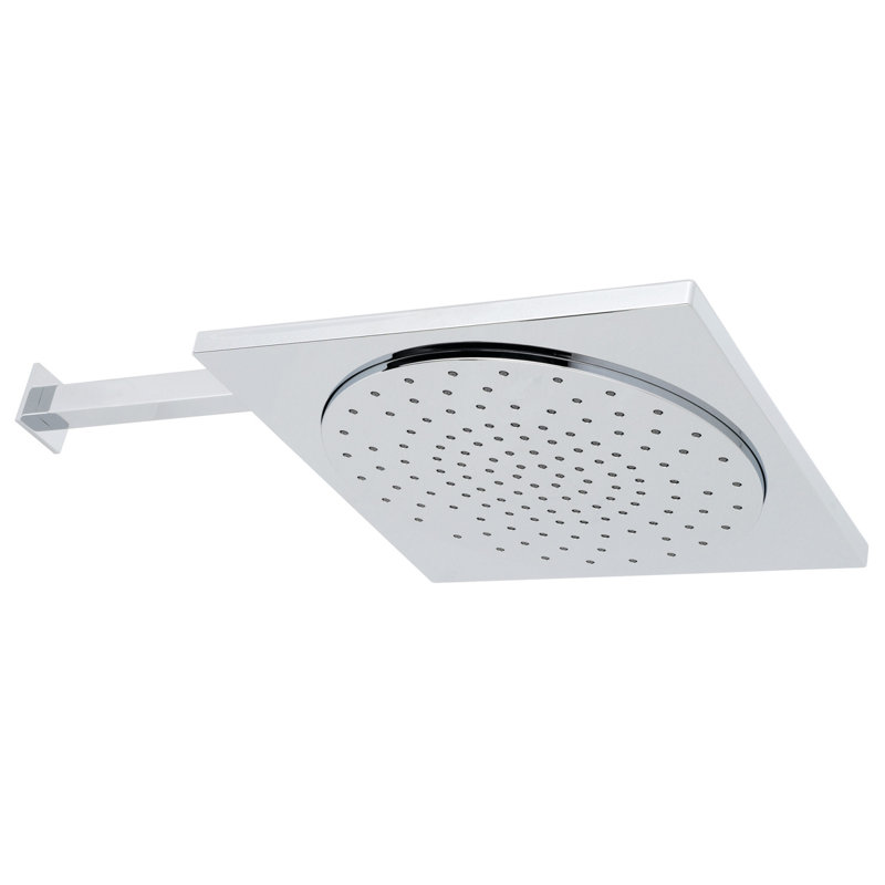Kingston Brass Shower Scape 12-Inch Square Rainfall ABS Shower Head with 15-3/4-Inch Shower Arm, Polished Chrome