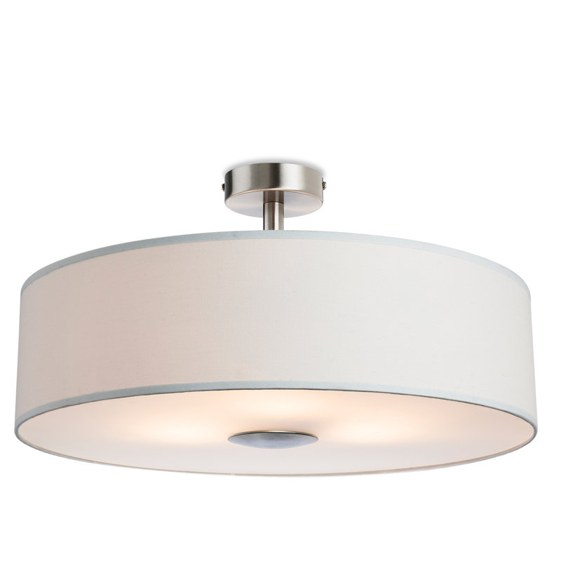 Madison PC Cotton Semi Flush Mount, Cream