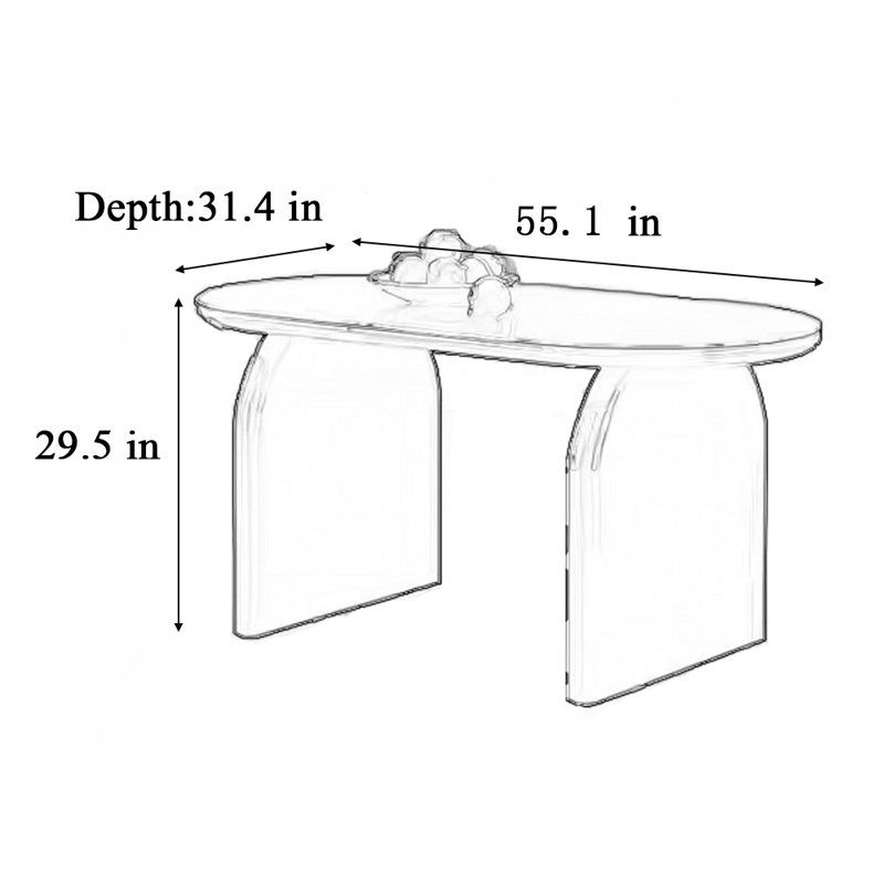 Korting, H 29,5 po x L 55,1 po x l 31,4 po, Blanc