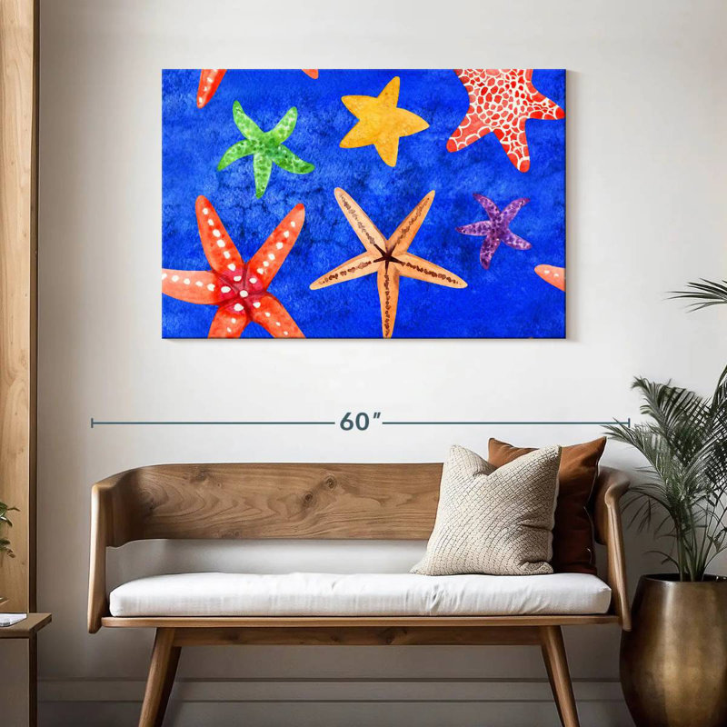 Brampt Underwater Starfish Pattern, 30" H x 45" W