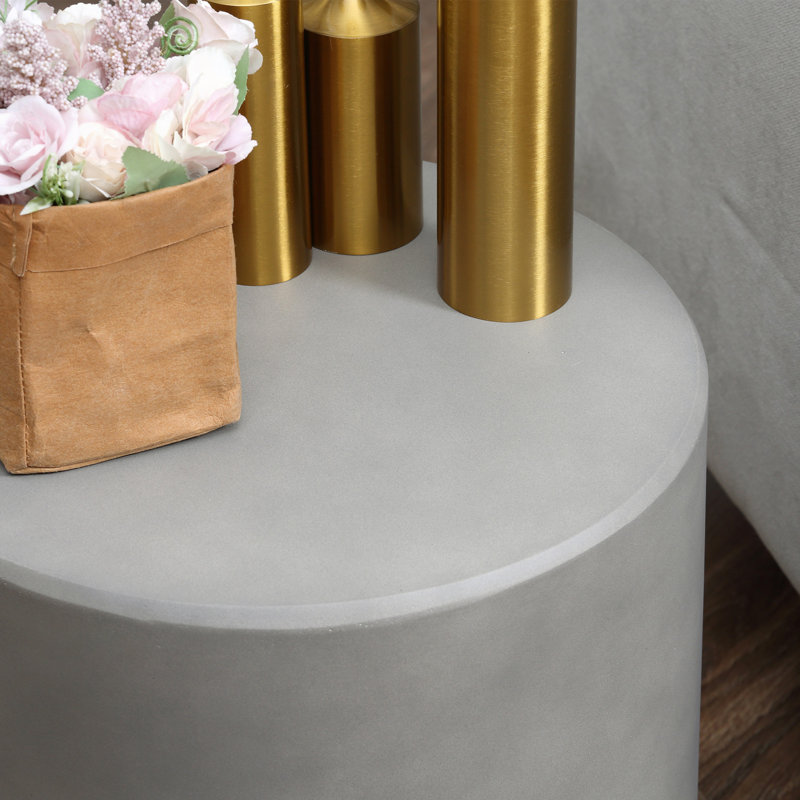 Round Side Table, Accent Table, Nightstand With 4 Adjustable Feet, End Table