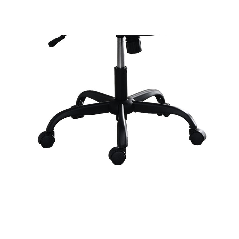 Chaise de bureau noire en similicuir avec structure composite en vinyle dur et métal, Noir