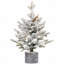 Arbre de Noël artificiel enneigé 6,5 pi avec base en pot, 350 lumières DEL blanc chaud, 1386 pointes en PE + PVC, 31 pommes de pin, petit arbre des Fêtes-1764490129