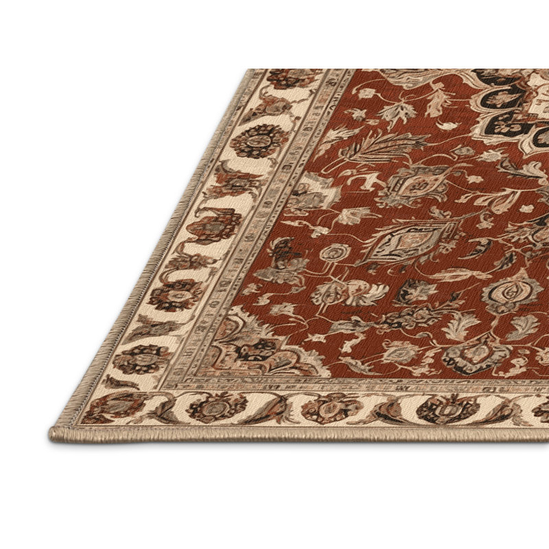 Tapis brun lavable à la machine, Rectangle de 5 pi x 8 pi