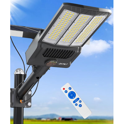9500W Commercial Solar Street Light, 750000Lm 6500K Bright Outdoor Security Lamp, Ip67 Waterproof Split Flood Light For Parking Lots, Warehouses, And Shops