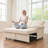 Chenille Chaise Lounge Sofa Bed With Removable Cushion-1238241492