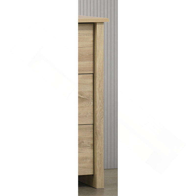 6-Drawer Dresser With Handles, Light Oak