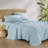 Cotton 144TC Light Blue Breathable 100% Cotton 4-Piece Cal King Sheet Set-103544697-108513211