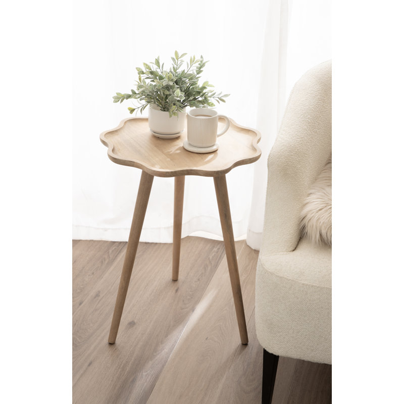 Table d'appoint Alezar, 24" H x 18.5" W x 18.5" D, Natural