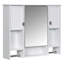 Armoire de toilette murale 35 "avec barre à serviettes et tablettes réglables-659931439