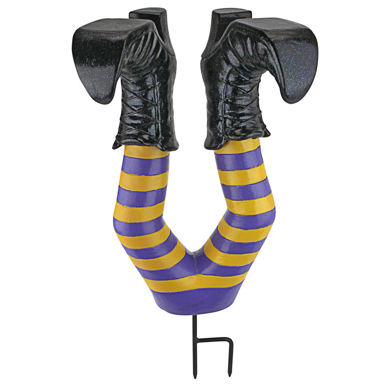Wicked Witch Crash Landing Legs Garden Stake