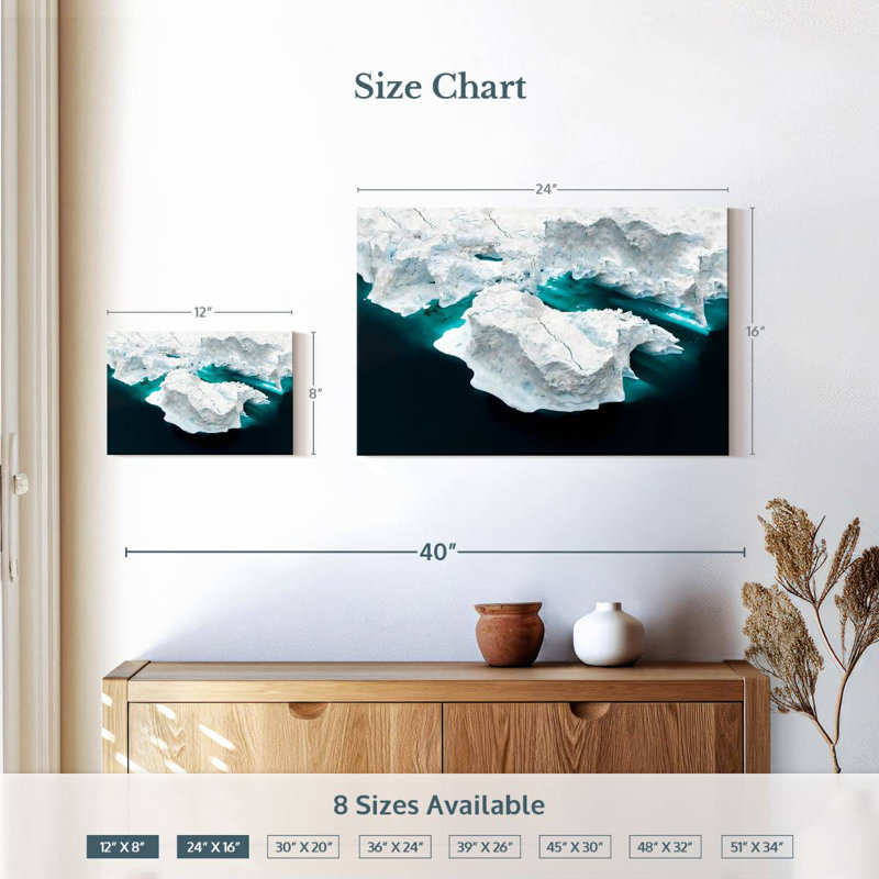 Glaciers d'Alvord Ilulissat, H 16 po x l 24 po