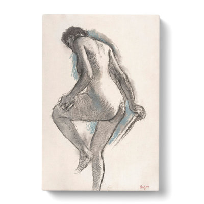 Study Of A Nude Woman Vol.2 By Edgar Degas - Wrapped Canvas