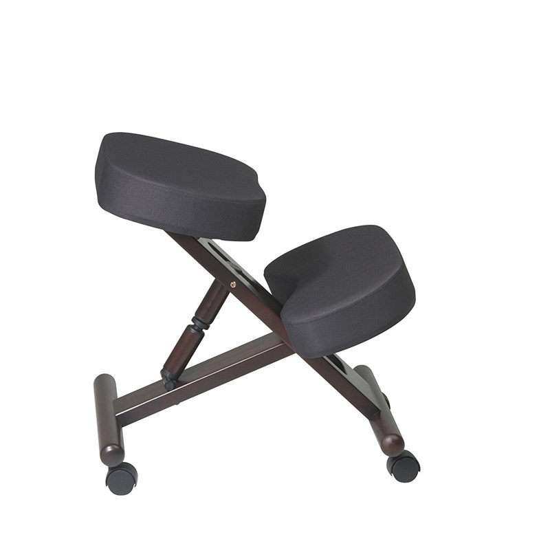 Chaise à appui-genoux Jasinski, Noir, Espresso