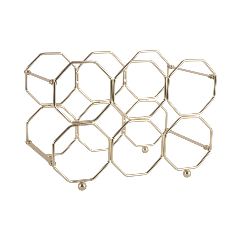 Floor Wine Bottle Rack, Gold