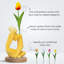 Vase en céramique avec tulipe Lusya Sunlit
