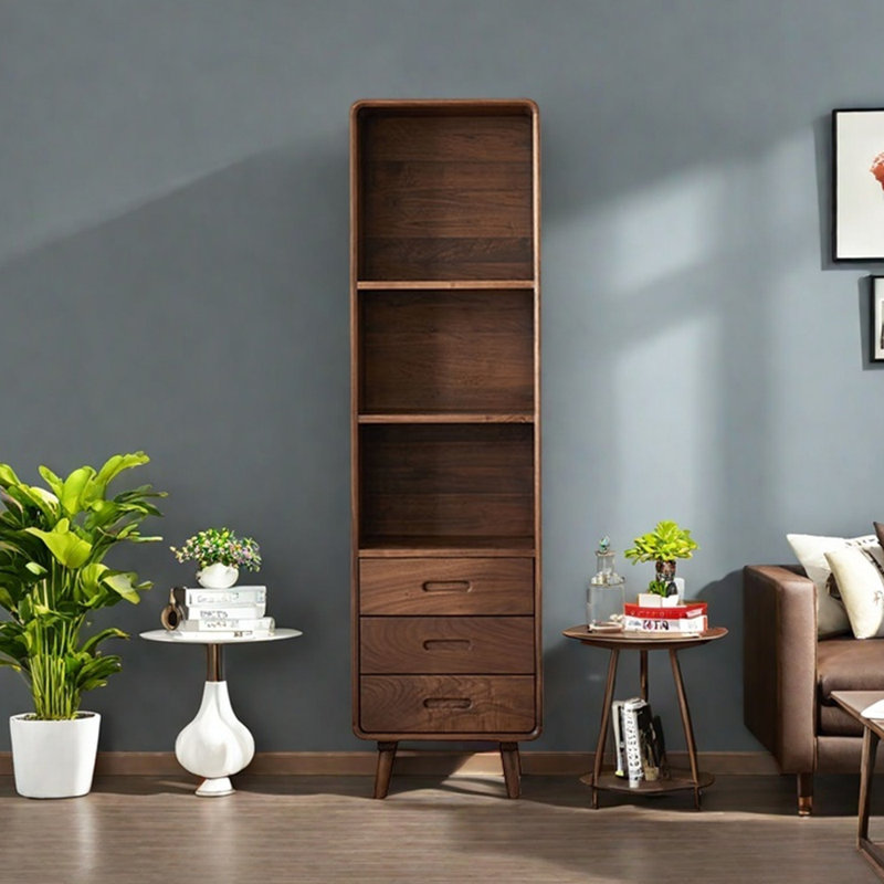 American style solid wood practical bookcase