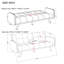 Canapé-lit futon large de 74 po Perdue, canapé-lit convertible moderne avec 2 porte-gobelets-839475060