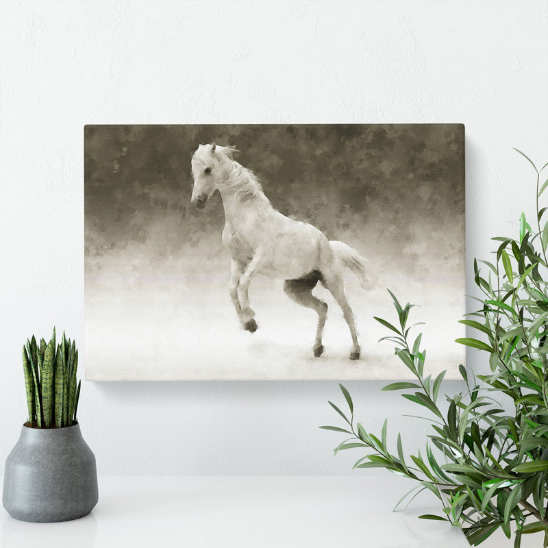 White Horse Vol.1 - Wrapped Canvas Print, 35cm H x 50cm W x 3cm D